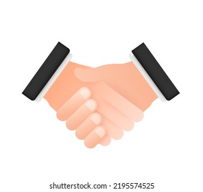 Shaking hands. Contract agreement. Successful transaction. Vector stock illustration.