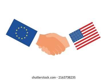 Shaking Hands, EU American Business Deal, Trade Agreement