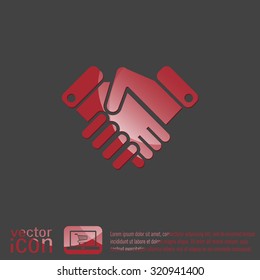 shaking hands icon, handshake. business and finance symbol