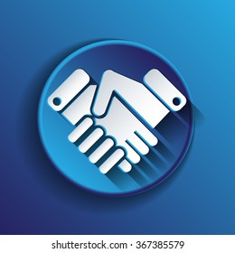 shaking hands icon, handshake. business and finance symbol