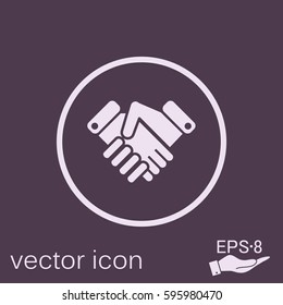 shaking hands icon, handshake. business and finance symbol