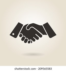 shaking hands on a light background