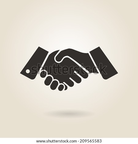shaking hands on a light background