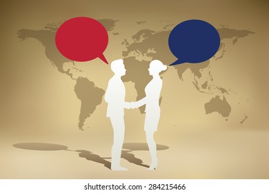 Shaking hands paper