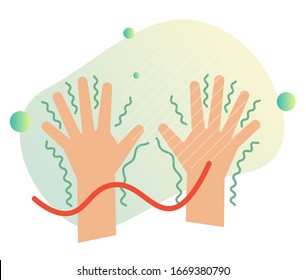 Shaking Hands - Parkinson's Progressive Disease - Icon as EPS 10 File