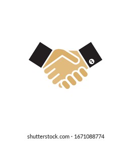 Sacudiendo manos, ilustración de icono vectorial