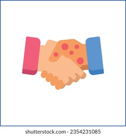 Shaking Infected Hand Vector. Spreading Disease by Shaking Hands Vector Icon. Hands with Fungus. Fungus Of Hands Vector Poster, Icon, Background. Tinea Manuum Vector Illustration. Hand Shake