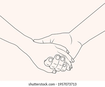Shaking Two Hands Hold Someone Elses Stock Vector (Royalty Free ...