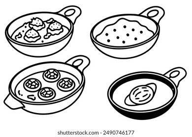 El dibujo de ilustración de Shakshuka