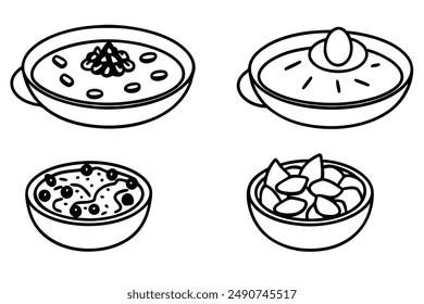 Shakshuka Line Art Ilustración contemporánea