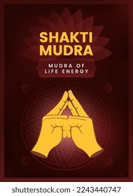 Shakti Mudra Hand Gesture - Vector illustration