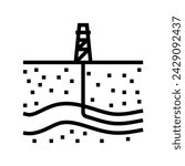 shale gas oil industry line icon vector. shale gas oil industry sign. isolated contour symbol black illustration