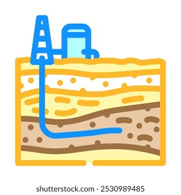 shale oil industry color icon vector. shale oil industry sign. isolated symbol illustration