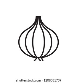 shallot icon vector. vegetable icon vector line style