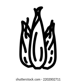 shallot onion line icon vector. shallot onion sign. isolated contour symbol black illustration
