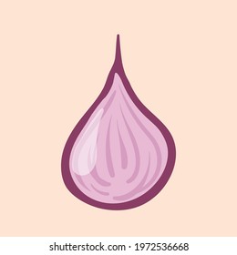 Shallot vegetables object in vector illustration