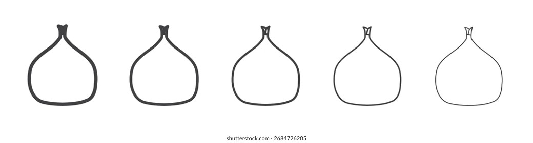 ícone chalotas Símbolo de ilustração de gráficos de linha
