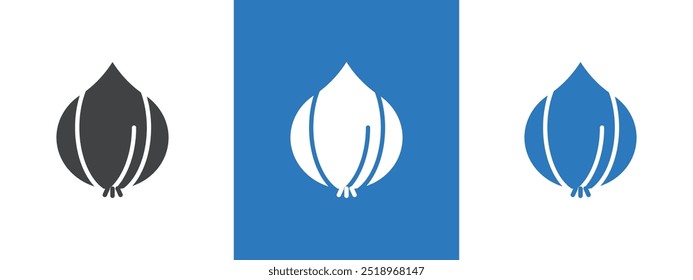 shallots icon thin line illustration