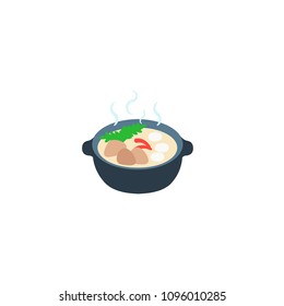 Shallow Pan of Food Vector Icon