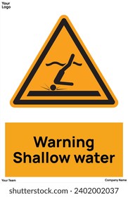 shallow water signs symbol standard iso 7010