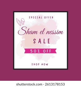 sham el nessim sale ,sham el nessim discount , sale, vector illustration .