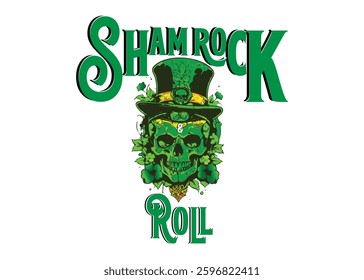 Sham Rock  and Roll T shirt Design