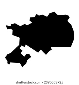 Mapa del distrito de Sham Shui Po, división administrativa de Hong Kong. Ilustración vectorial.