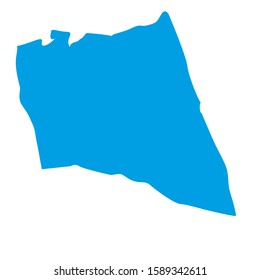 shamal sina region map in country of egypt