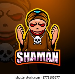 Shaman mascot esport logo design