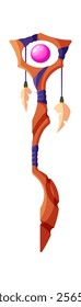 Shamanic magic scepter vector illustration