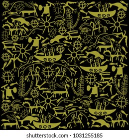 Shamanic ornament  background