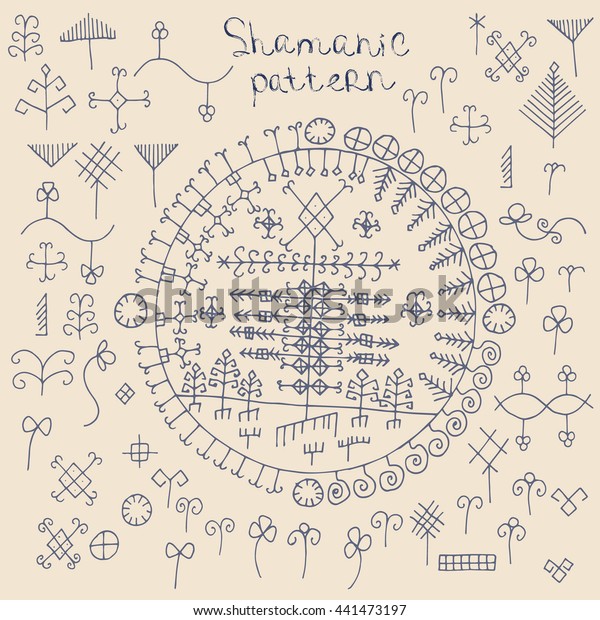 Shamanic Symbol Graphic Ethnic Pagan Pattern Stock Vector (Royalty Free ...