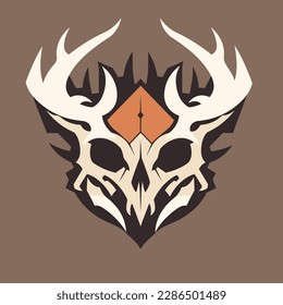 Logotipo del vector de máscara de cráneo de Shamans