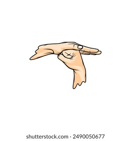 shambhala mudra shield hand gesture vector illustration