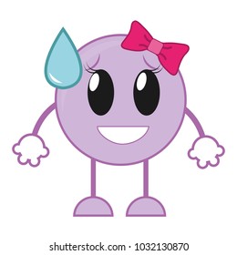 shame laugh female emoji expression with arms and legs