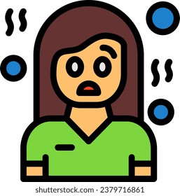 Shame Vector Line Filled Icon Design