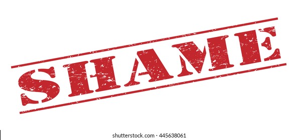 shame vector stamp on white background