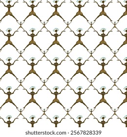 Shameless Royalty pattern with white background