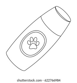 Shampoo for animals.Pet shop single icon in black style vector symbol stock illustration web.