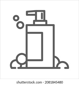 Shampoo Bottle Bathroom Simple Line Icon