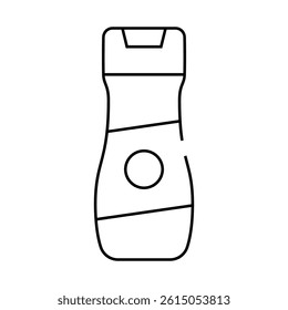 shampoo bottle for cat line icon vector. shampoo bottle for cat sign. isolated contour symbol black illustration