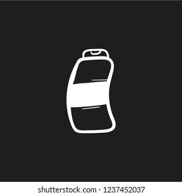shampoo bottle doodle vector icon flat black