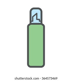 
Shampoo Bottle Flat Icon Illustration
