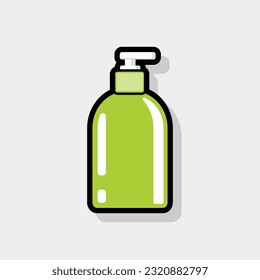 shampoo bottle flat icon logo design