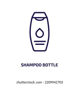 shampoo bottle icon from beauty collection. Thin linear shampoo bottle, shampoo, bottle outline icon isolated on white background. Line vector shampoo bottle sign, symbol for web and mobile