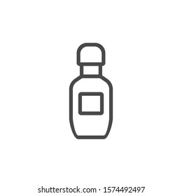 Shampoo bottle icon. Cleaning symbol. Logo design element