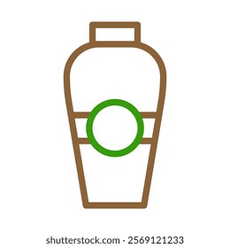Shampoo bottle icon. Concept of hygiene, beauty, and hair care.