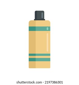 Icono de botella de champú. Ilustración plana del icono del vector del frasco de champú aislado en fondo blanco