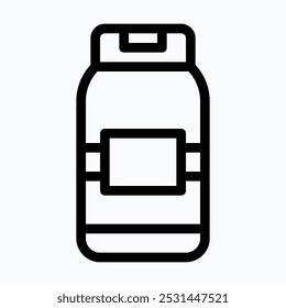 Shampoo Bottle Icon, Moisturizer Vector Icon, Isolated Lineal Vector Icon.