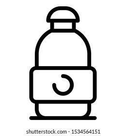 Shampoo bottle icon. Outline shampoo bottle vector icon for web design isolated on white background